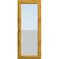 Прозрачная, одностворчатая балконная дверь, цвет бежевый