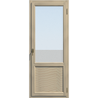 Комбинированная, филенчатая, одностворчатая балконная дверь