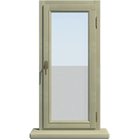 Окно – фрамуга одностворчатое из дуба Модель 044
