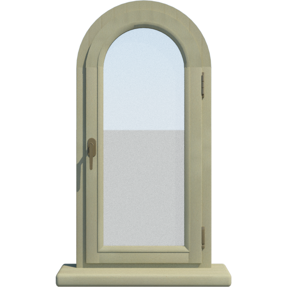 Деревянное окно - арка из дуба Модель 070