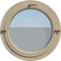 Деревянное окно - круг из сосны Модель 025