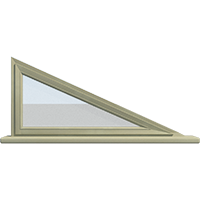Деревянное окно – треугольник из дуба Модель 072