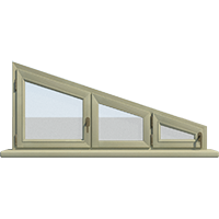 Деревянное окно – трапеция из дуба Модель 078
