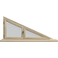 Деревянное окно – треугольник из сосны Модель 033