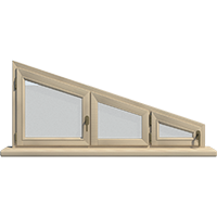 Деревянное окно - трапеция из сосны Модель 037